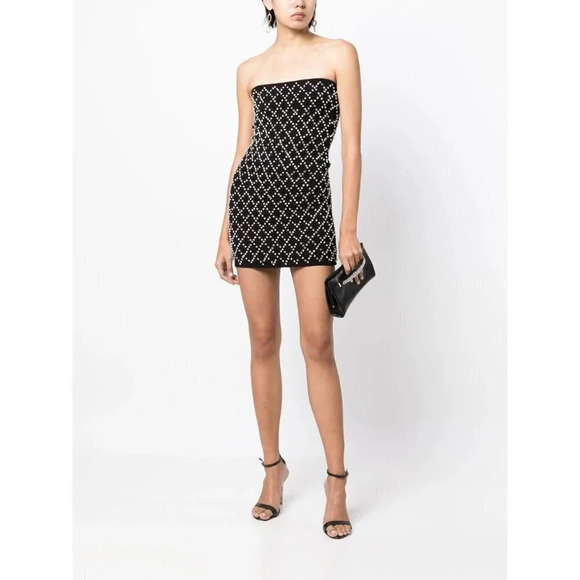 RETROFETE Felicity Dress Skirt in Black & Silver Gold Large New Womens Mini - Picture 15 of 17